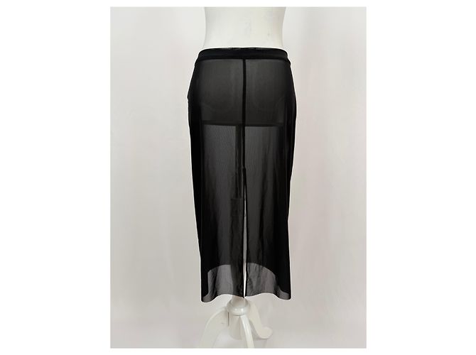 Autre Marque Falda midi transparente negra Peri Negro - vista 4