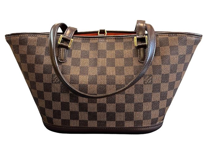 Borsa Louis Vuitton Damier Ebene Manosque PM 2003 - vista 4