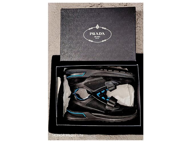 Sneakers Prada Nero-Voyage Nero e Blu - vista 6
