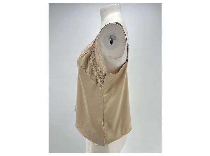 Autre Marque Beiges Camisole mit rosa Spitze - Ansicht 3