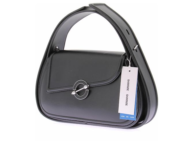 Bolsa de mão em couro preta Samsoe & Samsoe Preto - vista 3
