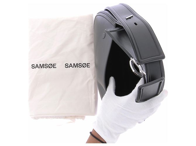 Bolsa de mão em couro preta Samsoe & Samsoe Preto - vista 7