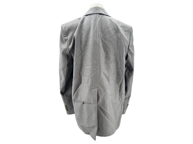 Autre Marque Blazer gris con raya blanca - vista 2