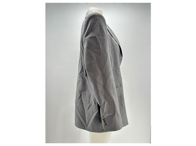 Autre Marque Blazer gris con raya blanca - vista 4
