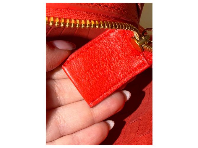 Bottega Veneta Mini Bulb in pelle Intrecciato Rosso Corallo - vista 11