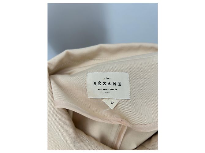 SéZane Trenchcoat Ecru Viscose Beige - Ansicht 5