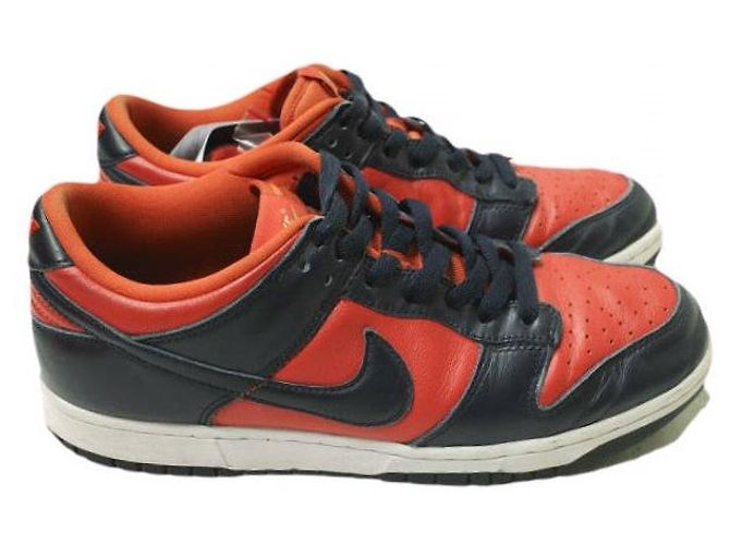 Autre Marque Nike Dunk Low SP Leder Sneaker Orange Marineblau - Ansicht 3