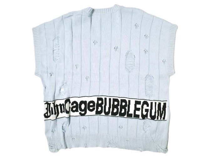 Autre Marque Gilet in maglia di cotone BODYSONG. BUBBLEGUM DAMAGE V Blu - vista 2