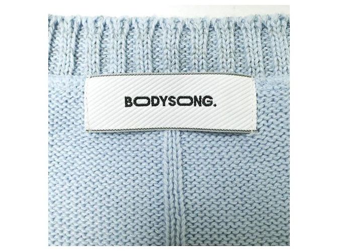 Autre Marque Gilet in maglia di cotone BODYSONG. BUBBLEGUM DAMAGE V Blu - vista 3