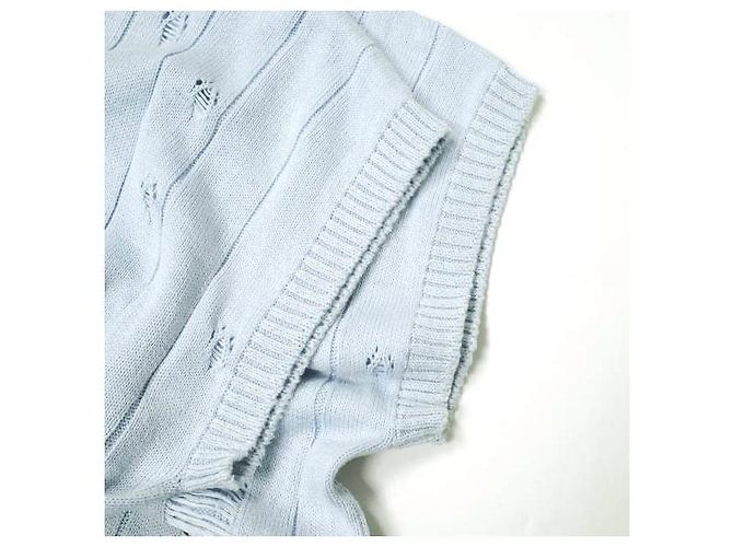 Autre Marque Gilet in maglia di cotone BODYSONG. BUBBLEGUM DAMAGE V Blu - vista 5