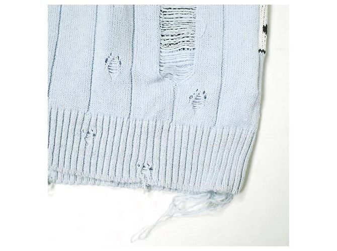 Autre Marque Gilet in maglia di cotone BODYSONG. BUBBLEGUM DAMAGE V Blu - vista 6