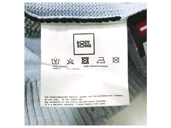 Autre Marque Gilet in maglia di cotone BODYSONG. BUBBLEGUM DAMAGE V Blu - vista 7