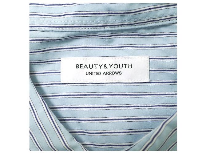Autre Marque Camisa de algodón Beauty & Youth United Arrows Azul - vista 4
