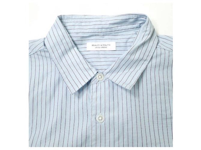 Autre Marque Camisa de algodón Beauty & Youth United Arrows Azul - vista 5