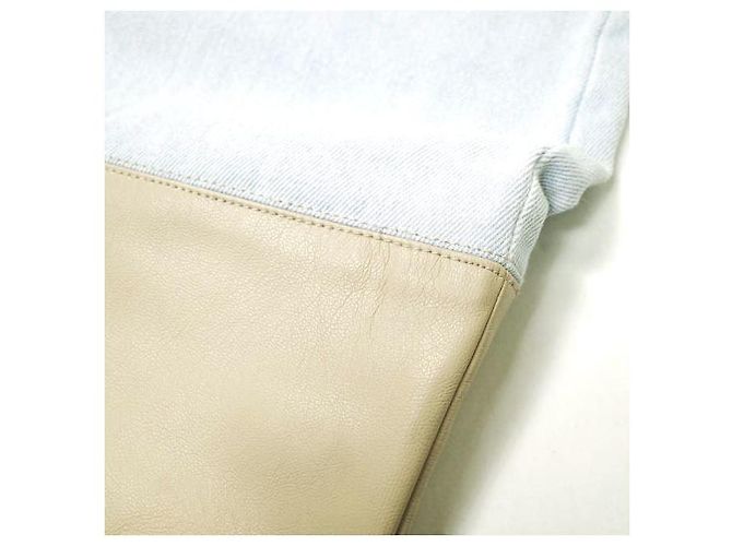 Autre Marque Pantaloni in denim e similpelle PROVOKE Beige - vista 6