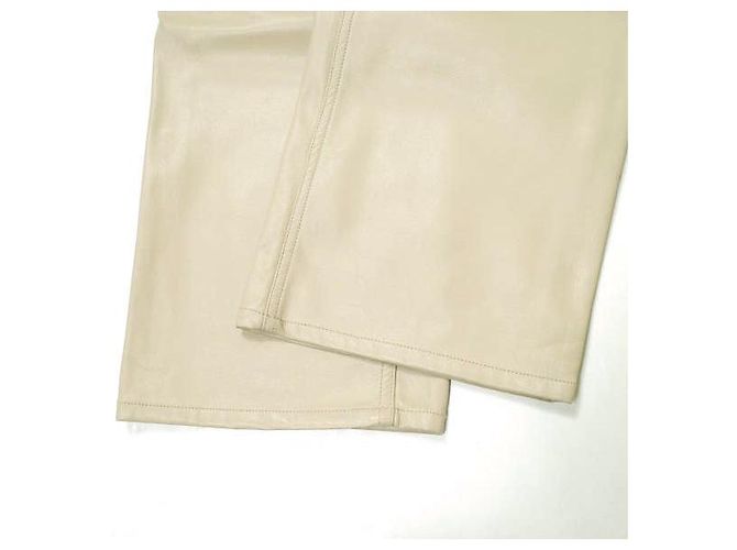 Autre Marque Pantaloni in denim e similpelle PROVOKE Beige - vista 9