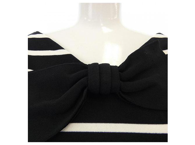 Top de punto Christian Dior Negro Blanco - vista 5