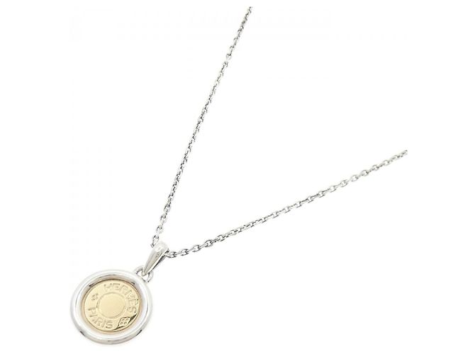 Collar Hermès Sellier Au925 Au750 Plata - vista 2