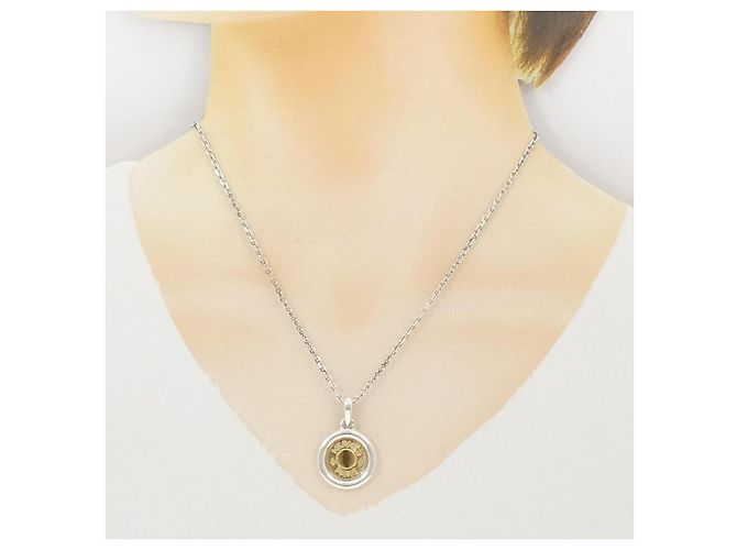 Collar Hermès Sellier Au925 Au750 Plata - vista 6