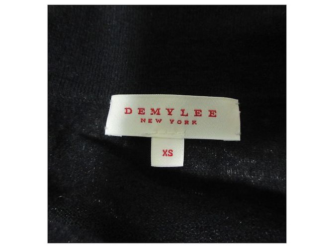 Autre Marque DemyLee Strickpullover mit kurzen Ärmeln aus Leinenmischung Schwarz - Ansicht 3