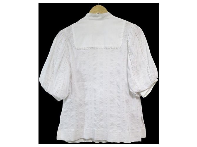 Autre Marque Camicetta con maniche a sbuffo Shirocon Puff Sleeve Bosom Blouse Bianco - vista 2