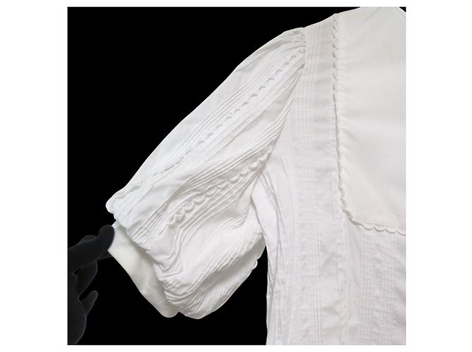 Autre Marque Camicetta con maniche a sbuffo Shirocon Puff Sleeve Bosom Blouse Bianco - vista 3