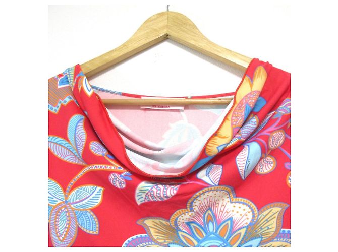 Top de mezcla de seda FUCHSIA Leonard Paris Roja Fucsia - vista 3