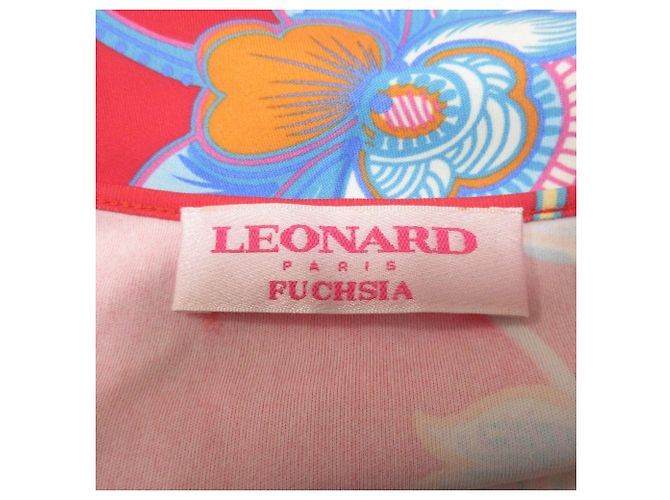 Top de mezcla de seda FUCHSIA Leonard Paris Roja Fucsia - vista 6