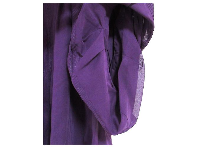 Autre Marque Blusa de algodón con pespuntes Drawer Púrpura - vista 4