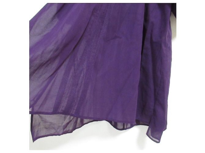 Autre Marque Blusa de algodón con pespuntes Drawer Púrpura - vista 6