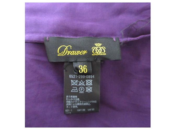 Autre Marque Blusa de algodón con pespuntes Drawer Púrpura - vista 7