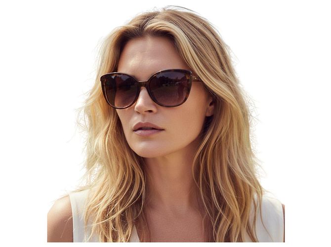 Elie Tahari Tahari Gafas de sol ojo de gato carey Castaño - vista 2