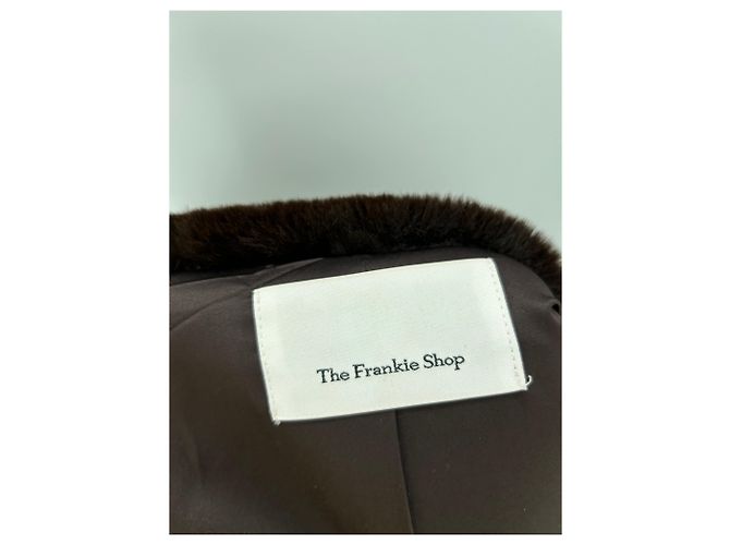 Autre Marque Abrigo de piel marrón THE FRANKIE SHOP Castaño - vista 5
