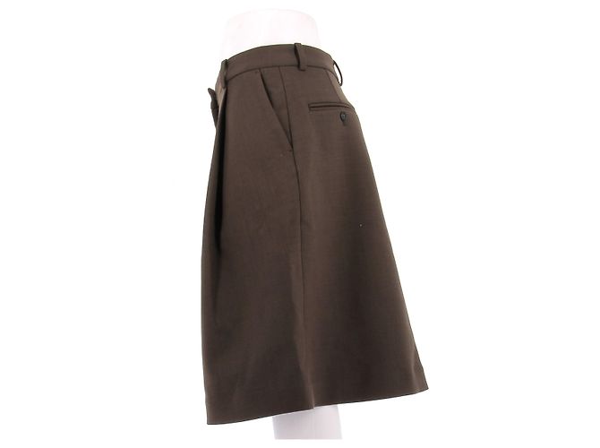 Falda marrón Totême de poliéster Castaño - vista 3