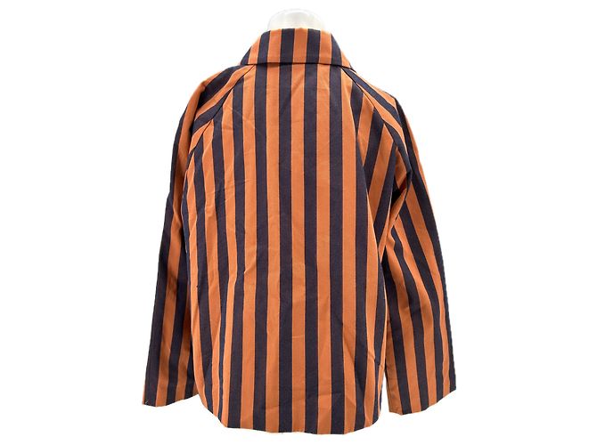 Autre Marque Blazer de algodón a rayas naranja MARAVIC COLLECTION - vista 2