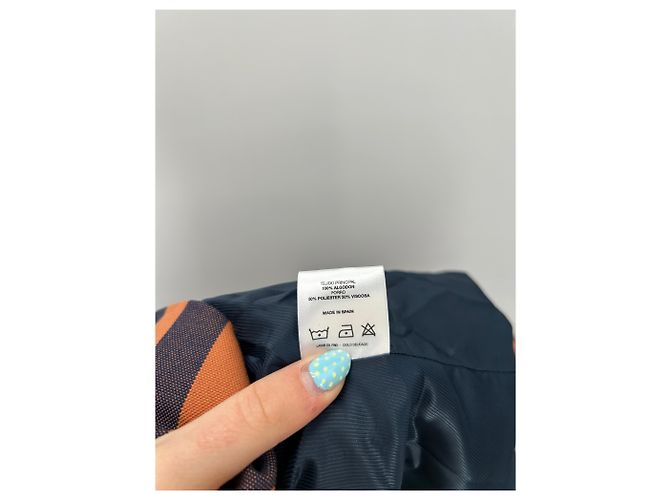Autre Marque Blazer de algodón a rayas naranja MARAVIC COLLECTION - vista 7
