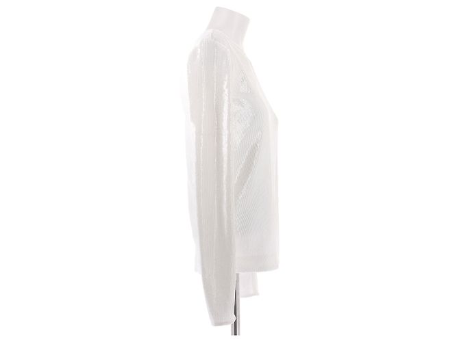 Top de lentejuelas blanco Totême - vista 3