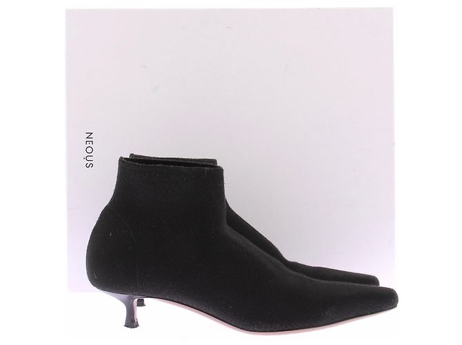 Autre Marque Schwarze Leder Stiefeletten NEOUS Größe 37 - Ansicht 8