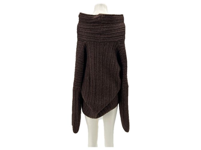 Autre Marque Pull en polyester marron - vue 2
