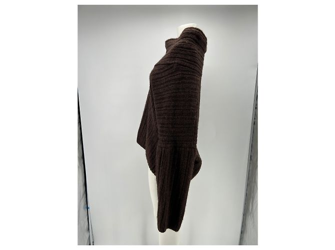 Autre Marque Pull en polyester marron - vue 3