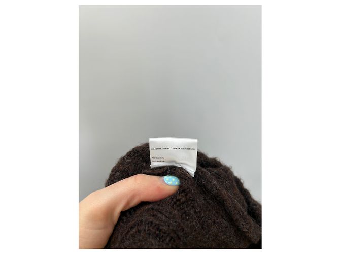 Autre Marque Pull en polyester marron - vue 7