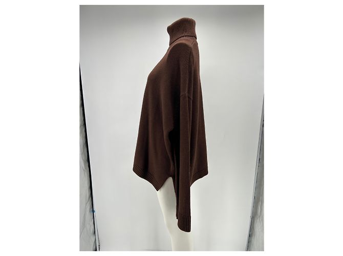 Autre Marque Pull col roulé marron - vue 3
