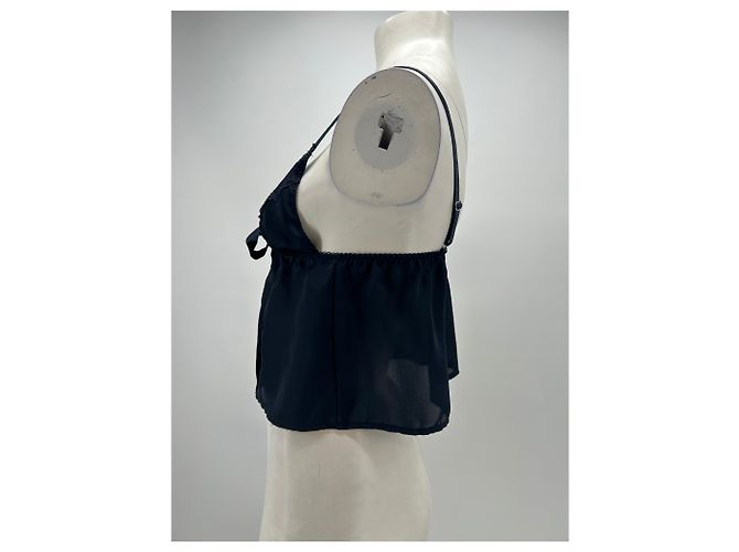 Autre Marque Top halter con pizzo blu navy KAT THE LABEL - vista 3