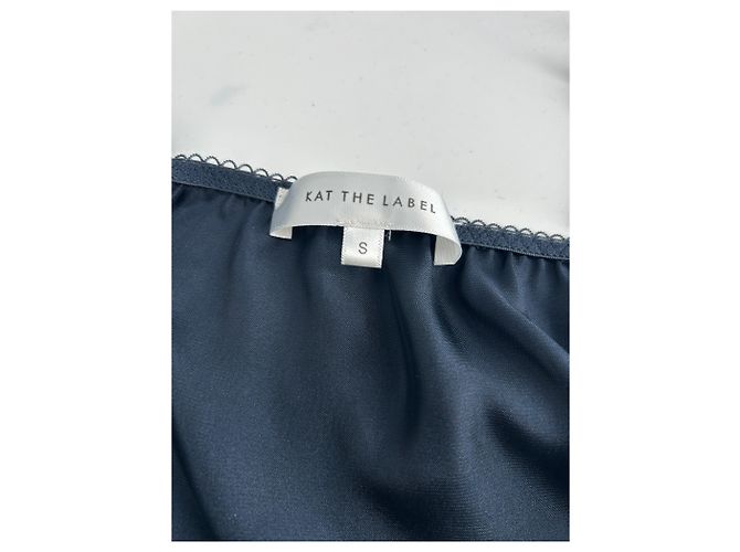 Autre Marque Top halter con pizzo blu navy KAT THE LABEL - vista 5