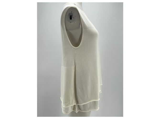 Autre Marque Top blanco con volantes de viscosa DISSH - vista 4