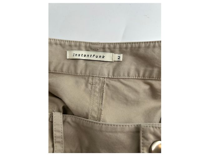 Autre Marque Pantalones de algodón beige INSTANTFUNK - vista 3