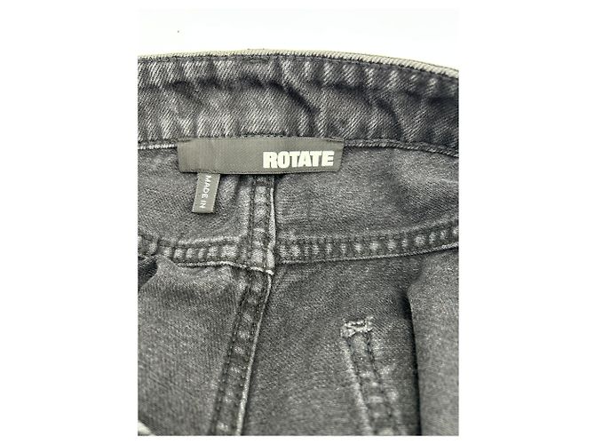 Jeans Rotate neri in cotone Nero - vista 3