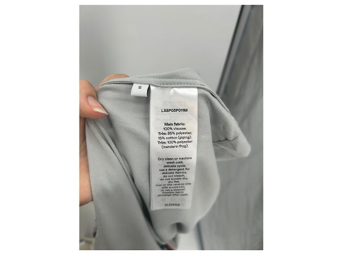 Autre Marque Graue Bluse mit rosa Schleife - Ansicht 6