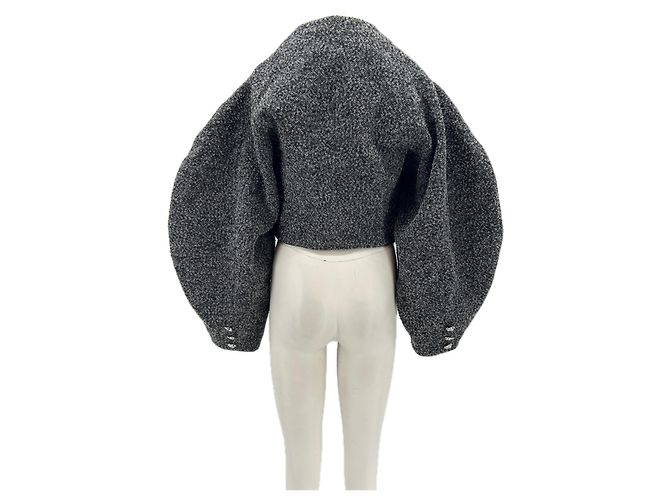 Rotate Jacke aus Wolle Grau - Ansicht 2