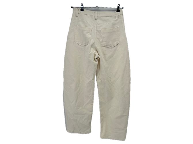 Autre Marque Calça de veludo cotelê branca Branco - vista 2